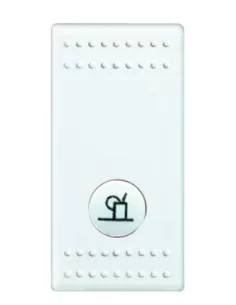 Bouton lumineux Bticino sérigraphié avec le symbole « service » 1 module n4921lr éclairage d'ambiance